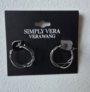 Simply Vera Vera Wang Silver Hoop Earrings